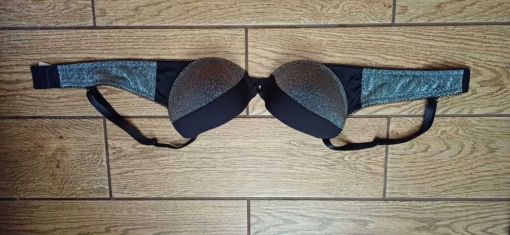 Szary# srebrny biustonosz Mister Lady r. 85 C
