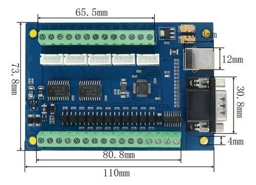Placa Controladora CNC USB Mach3 5 Eixos