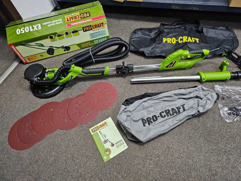 Жираф Шлифмашина для стен ProCraft EX1050 Пылесос +Подсветка ,Гарантия