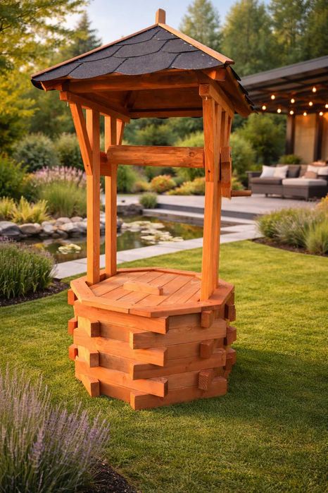 Ozdobna Obudowa na Studnię z Drewna Na Kran krą Hydrofor Szambo WYSYŁK