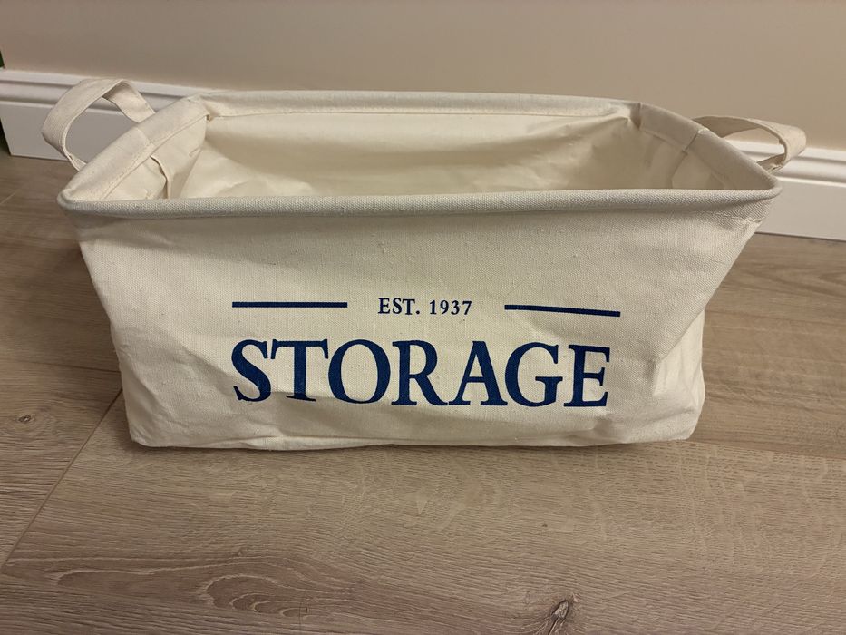 Kosz do przechowywania naturalna biel świetny stan