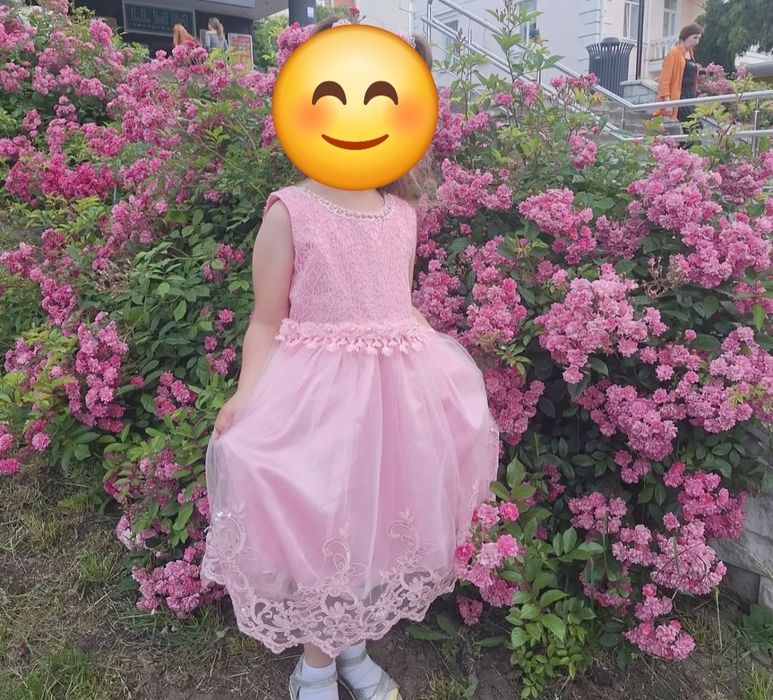 Святкові сукні для дівчинки- голубе, рожеве