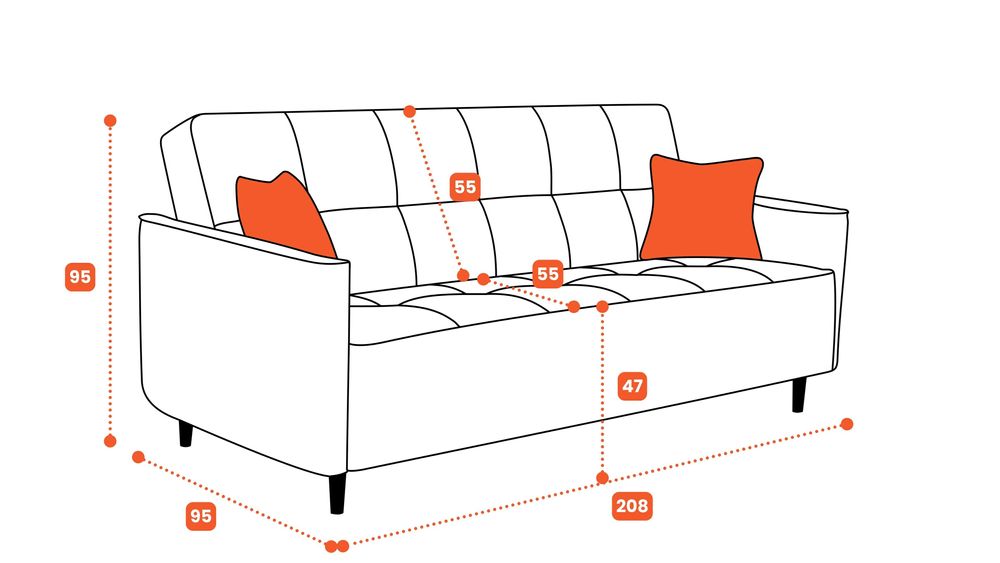 Wersalka z pojemnikiem na pościel Tavero