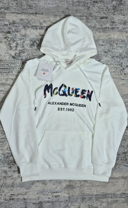 Худи Alexander Mcqueen Кофта Александр Маквин | Худи Маквин | Alexander Mcqueen | Mcquen | Худи белое Александр Маквуин