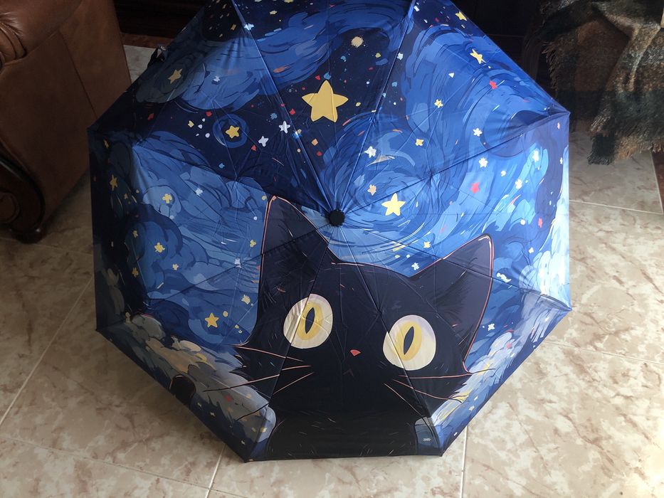 Chapéu/Guarda-Chuva Gato Lunar