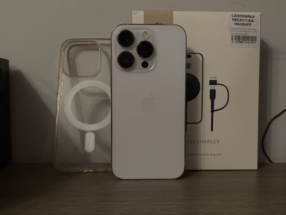 iPhone 14 Pro 128gb Bialy srebrny 128gb stan idealny!
