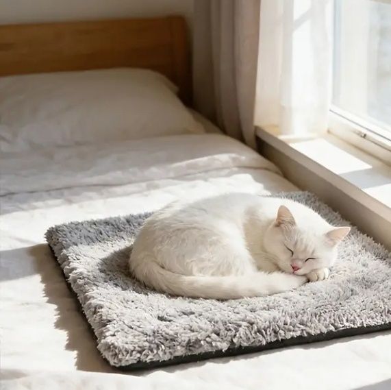 Лежак для котів, термокилимок