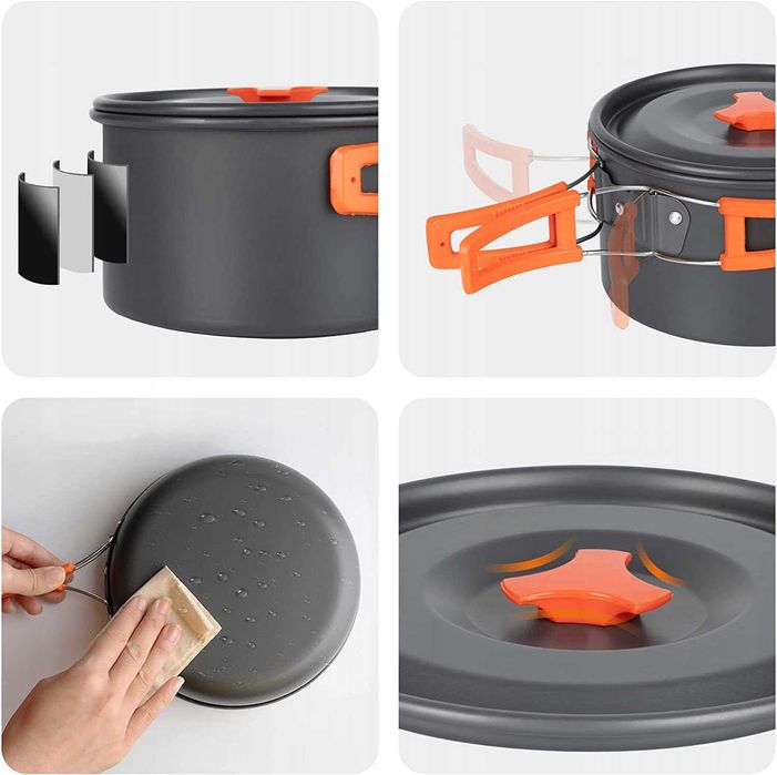 Komplet Naczyń Turystycznych 18w1 Camping TOP! NOWE