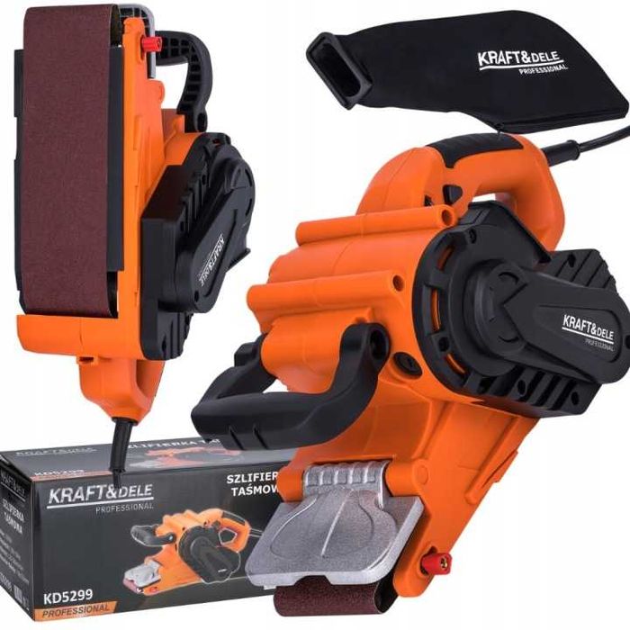 Szlifierka Taśmowa do drewna metalu Ręczna z Regulacją 2000W