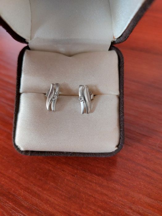 Kolczyki srebrne z cyrkonią