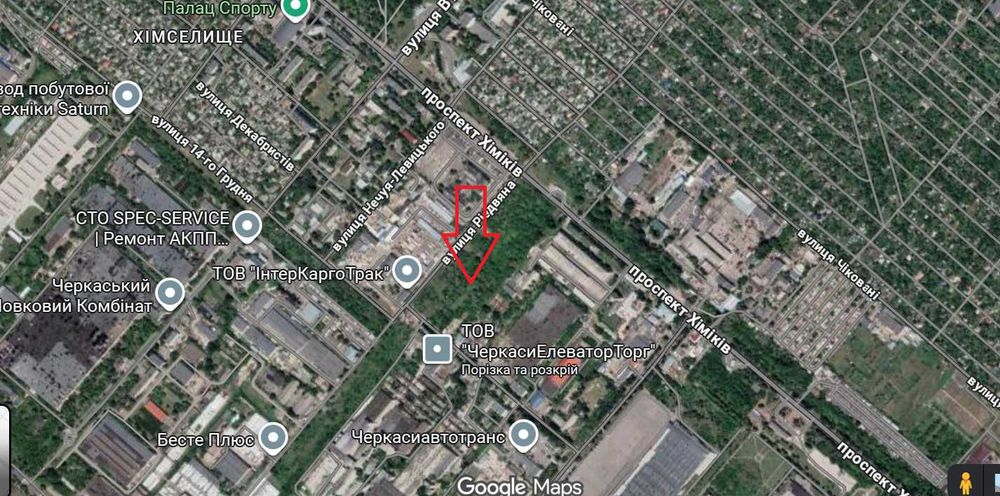 Продаж ділянки промислового призначення в районі проспекту Хіміків