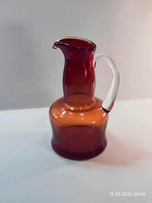 Dzbanek szklany HSG Ząbkowice proj L Fiedorowicz wys 18cm