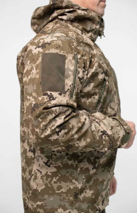 Демісезонна тактична куртка Софт шелл піксель ЗСУ куртка Soft Shell