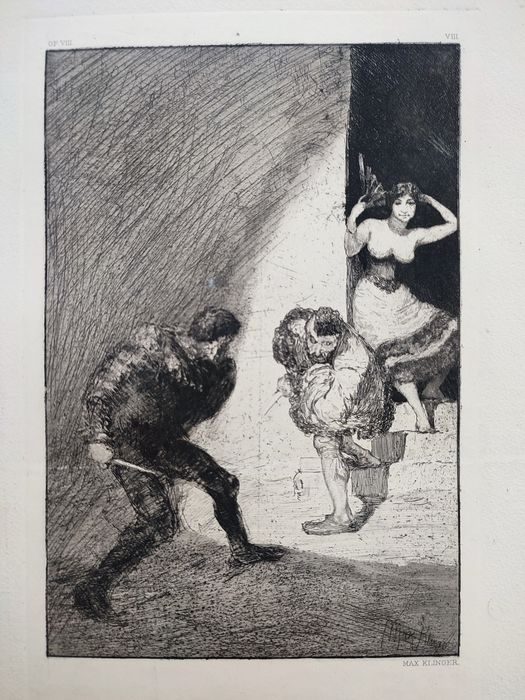 Kopia grafiki - Max Klinger- "Rivolen" 1984r.