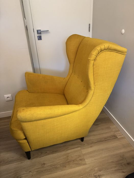 STRANDMON Poltrona + Banqueta