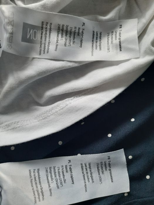 2 koszulki ciążowe z długim rękawem rozmiar M