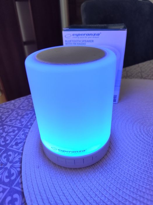 Głośnik Esperanza Bluetooth z radiem i lampka dotykową