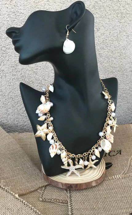 Naszyjnik,bransoletka,kolczyki w stylu morskim