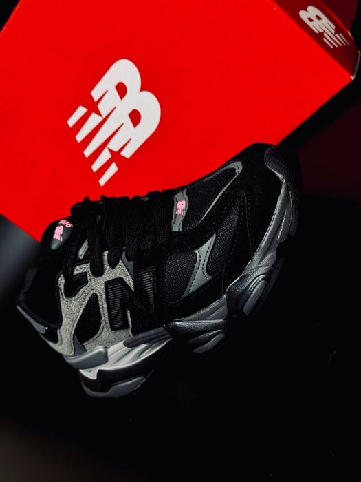 Черные женские New Balance 9060/ шкіряні кросівки New Balance 9060