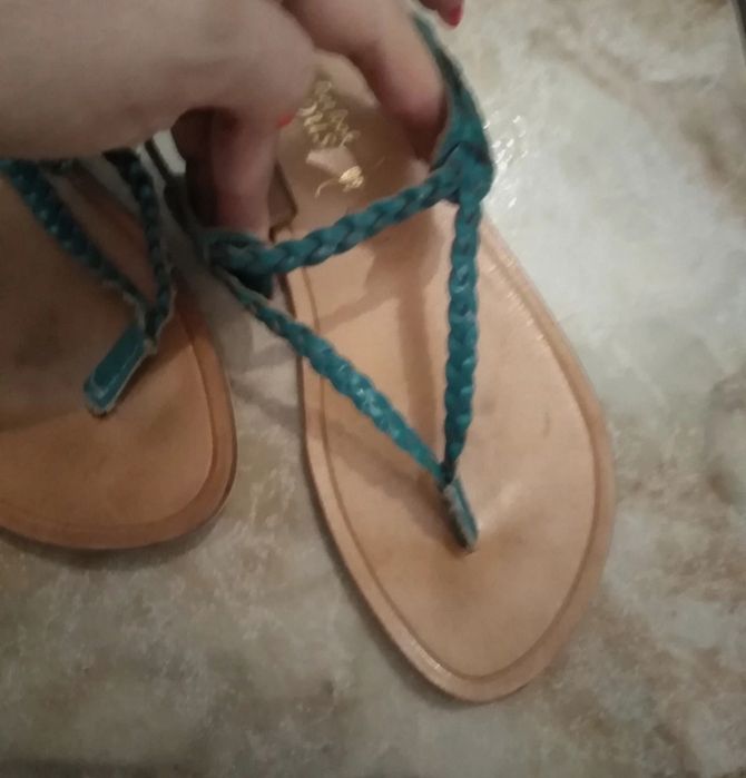 Sandaly Japonki skora naturalna 40