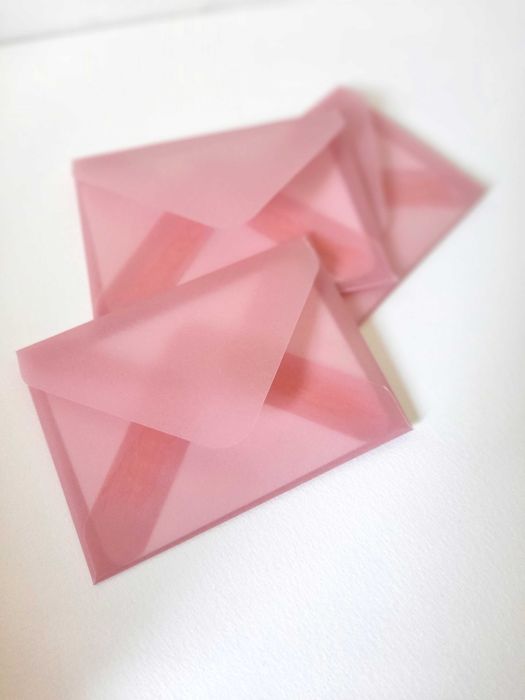 Kit de envelopes e cartões ACEO Atc papelaria cor-de-rosa