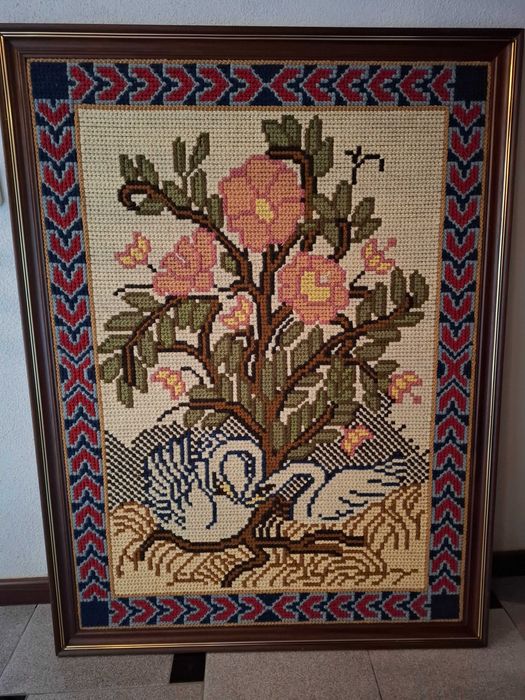 Quadro decorativo em arraiolos
