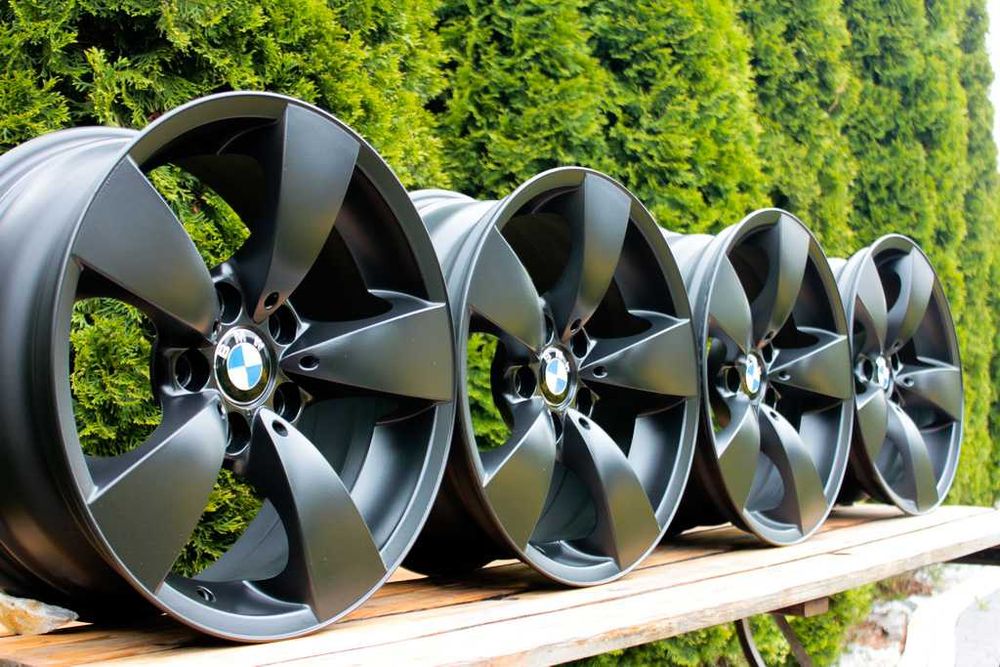 5x120 17 cali BMW 5 E60 7,5x17 ET20 jak nowe Oryginał BMW czarne Czarny MAT
