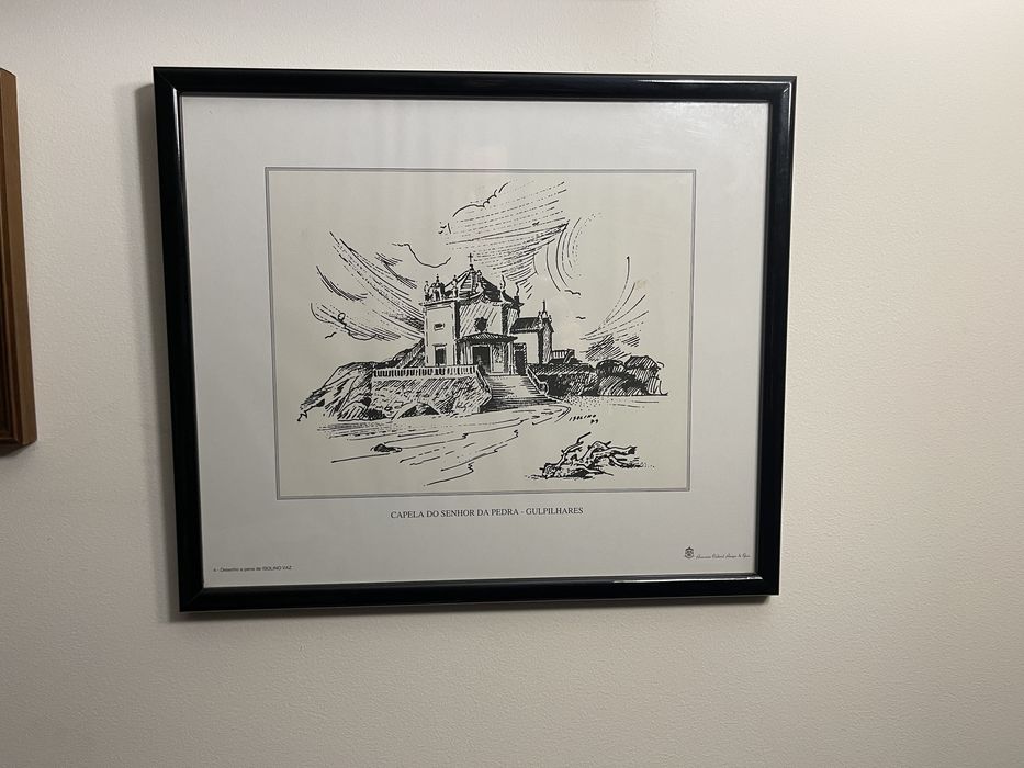 Quadro com estampa da Capela do Senhor da  Pedra - Miramar