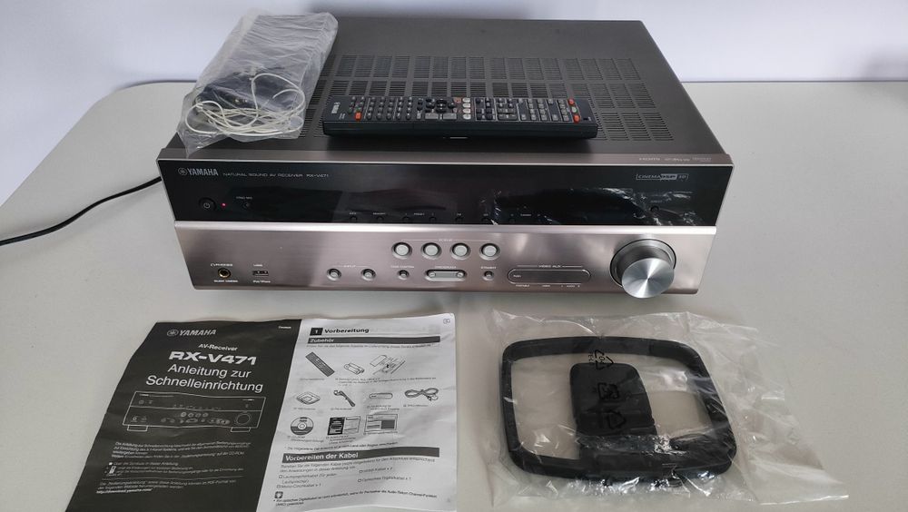 Amplituner 5.1 Yamaha RX-V471 – Stan Idealny | Komplet: Pilot, Mikrofon YPAO, Antena