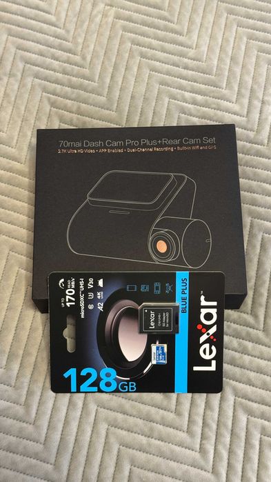 kamera samochodowa 70mai A500S + tylna RC06 + 128GB wideorejestrator