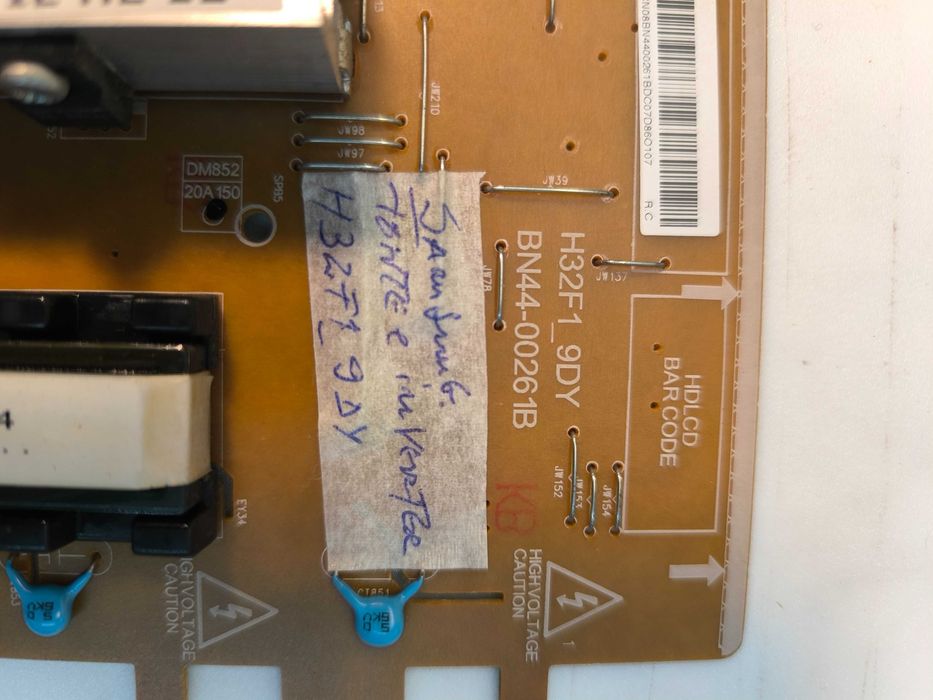 Fonte e Inverter Samsung  H32F1-9DY  BN44-00261A ou BN44-00261B