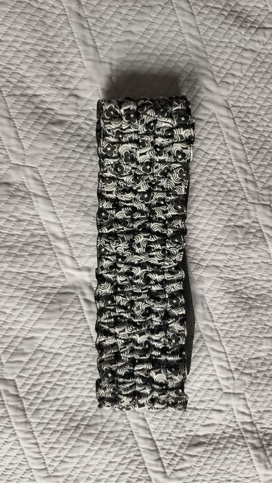 Szeroki pas skórzany do sukienki płaszcza