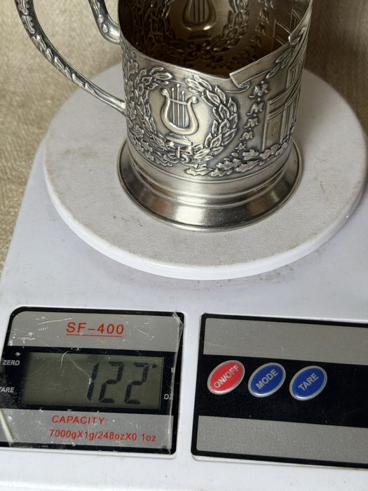 Антикварный серебряный подстаканник