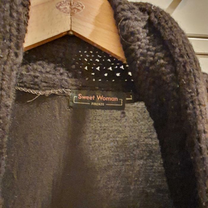 Sweter kardigan z wełny L