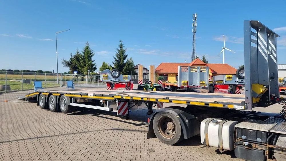 MAX Trailer platforma z hydraulicznie opuszczaną i wysuwaną rampą najazdową