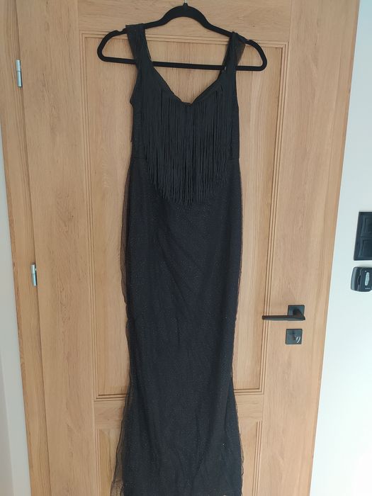 Sukienka andrzejki sylwester święta studniówka frędzle błyszcząca L/XL