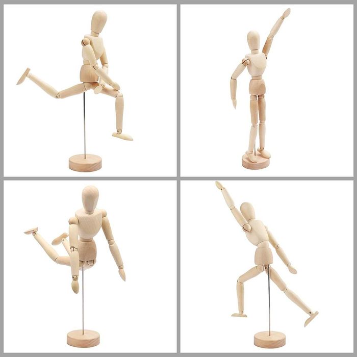 Nowy drewniany manekin / model / figurka / lalka / KURTZY / !2665!