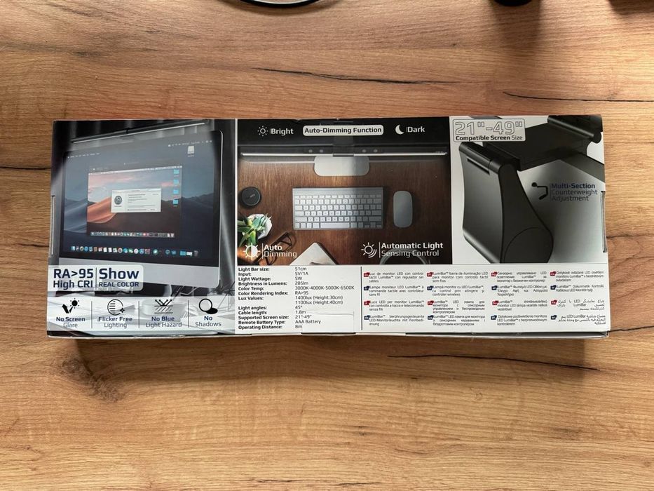 Лампа для монітора Promate LumiBar з бездротовим пультом