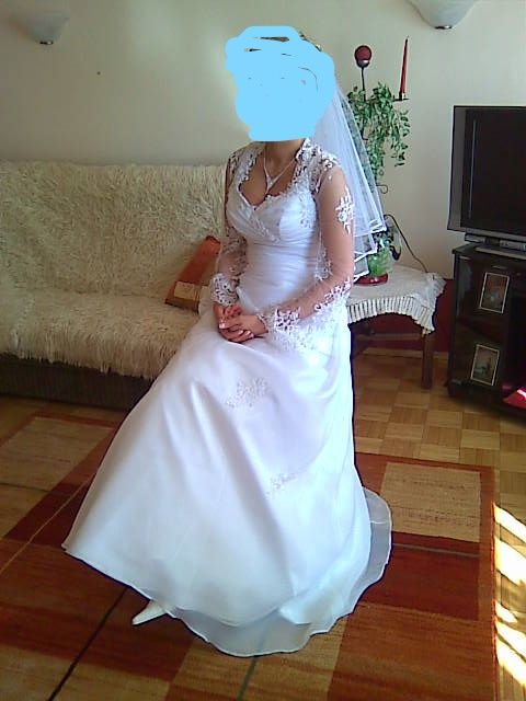 Suknia ślubna śnieżnobiała rozm. 38/40