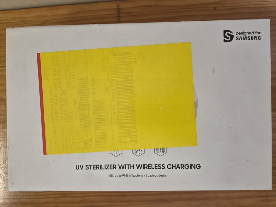 SAMSUNG-Esterilazor UV e carregamento  sem fios para telemovel