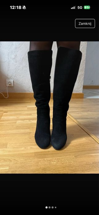 Buty zimowe na obcasie rozm 35