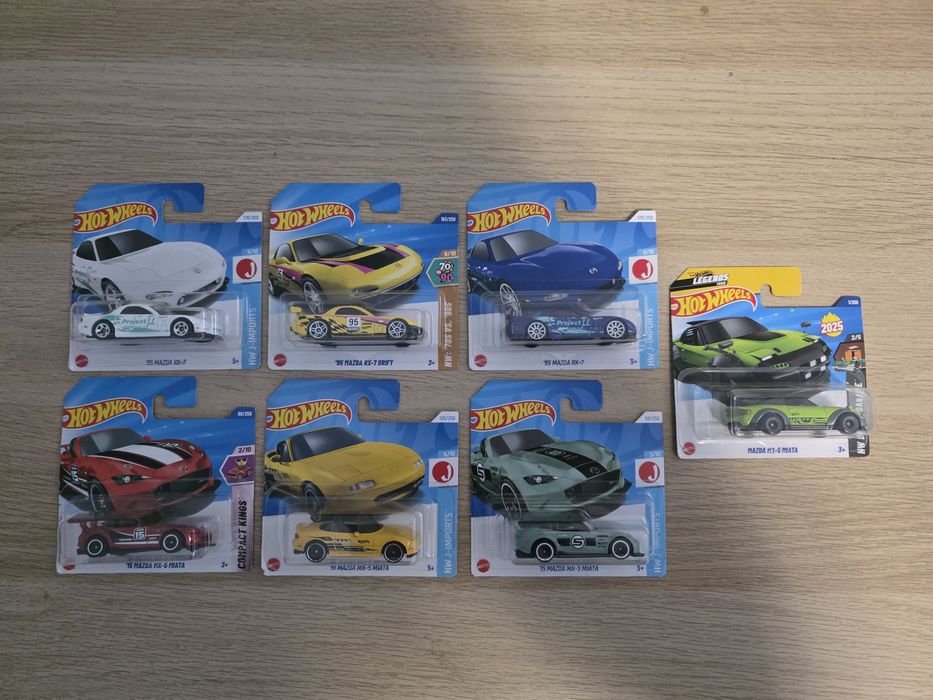 Hot wheels mazda zestaw 7szt
