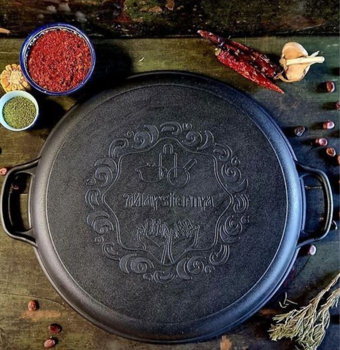 Чугунный казан с крышкой гриль / казан чавунний / 2-18л