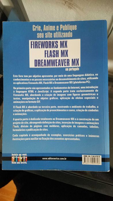 Livro - Fireworks MX, Flash MX, Dreamweaver MX - Crie, Anime