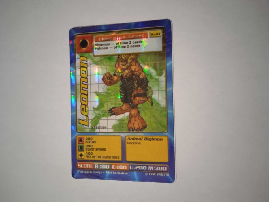 Carta Autocolante Leomon Bandai Digimon 1999