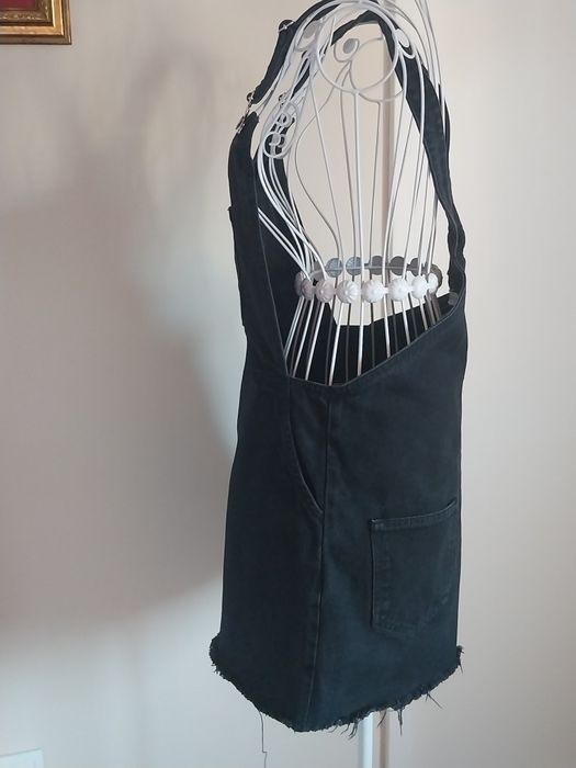 Vestido preto Zara, em ganga, Tamanho S