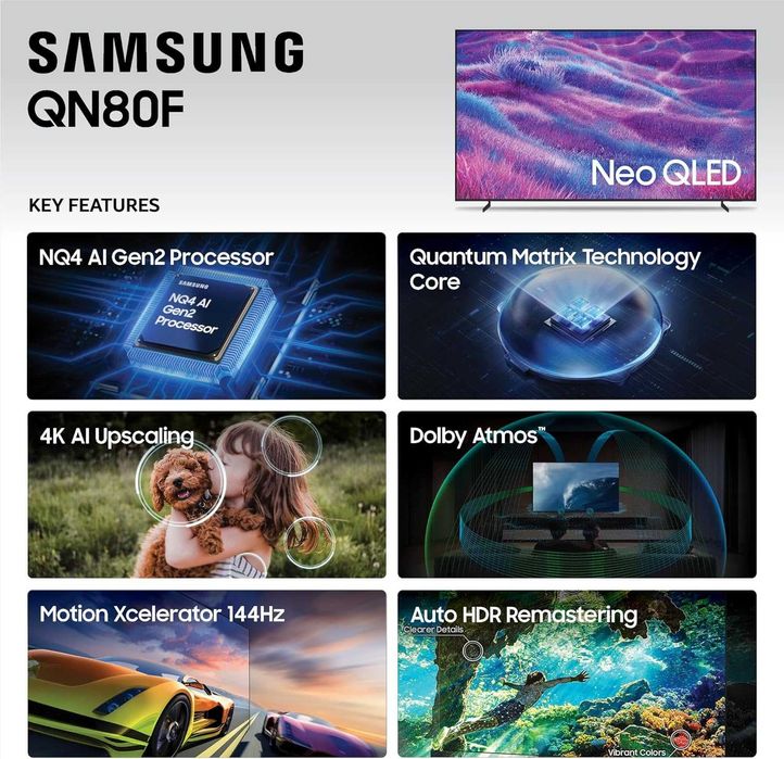TV 2025 NeoQLED Samsung QE55QN80F SmartTV 4K 120Hz. Прошивка-УКРАЇНА