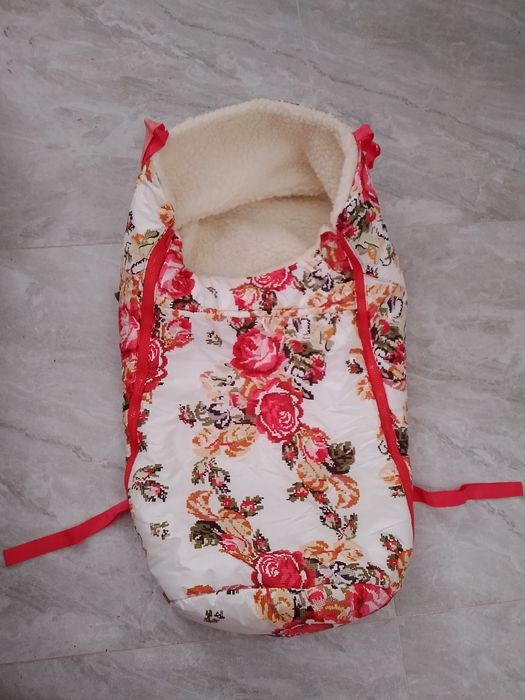 Зимовий конверт на овчині вишиванка