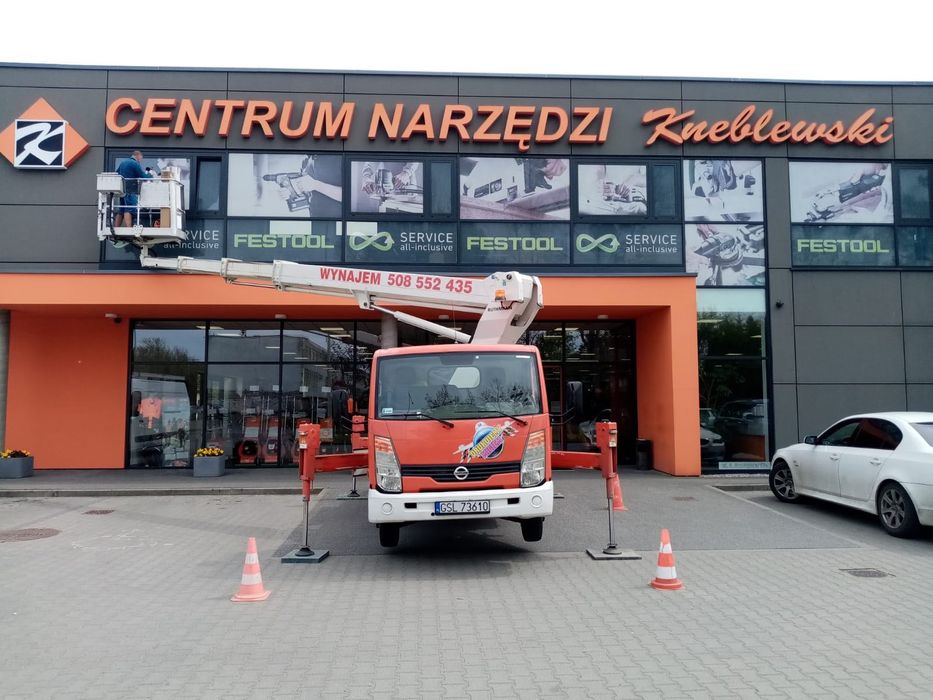 Podnośnik Koszowy NAJTANIEJ  Banery Reklamy Wydruk Reklama Effect Team