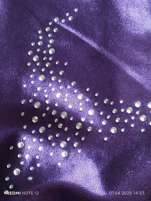 Блискуче гімнастичне тріко Glam  купальник  боді 5-6років  118-128см